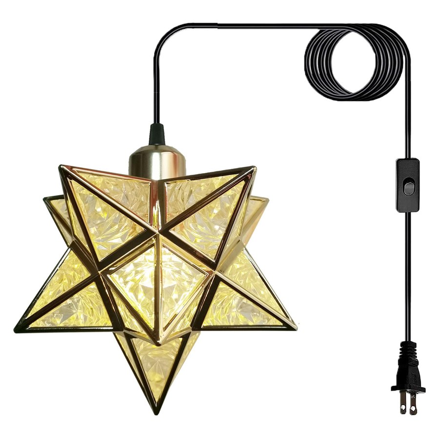 JLOWCO Gold Farmhouse Star Pendant — Kitchen Island